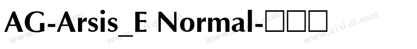 AG-Arsis_E Normal字体转换